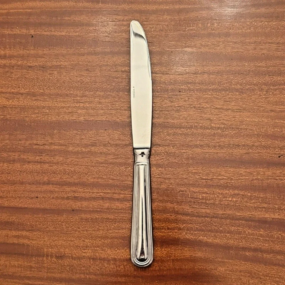 Oneida‎ OMNIA Dinner Knives 18/10 Stainless Gloss Double Outline 9 3/8